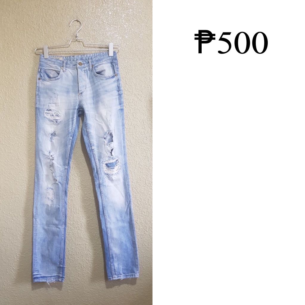 zara distressed jeans