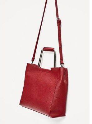 zara leather tote