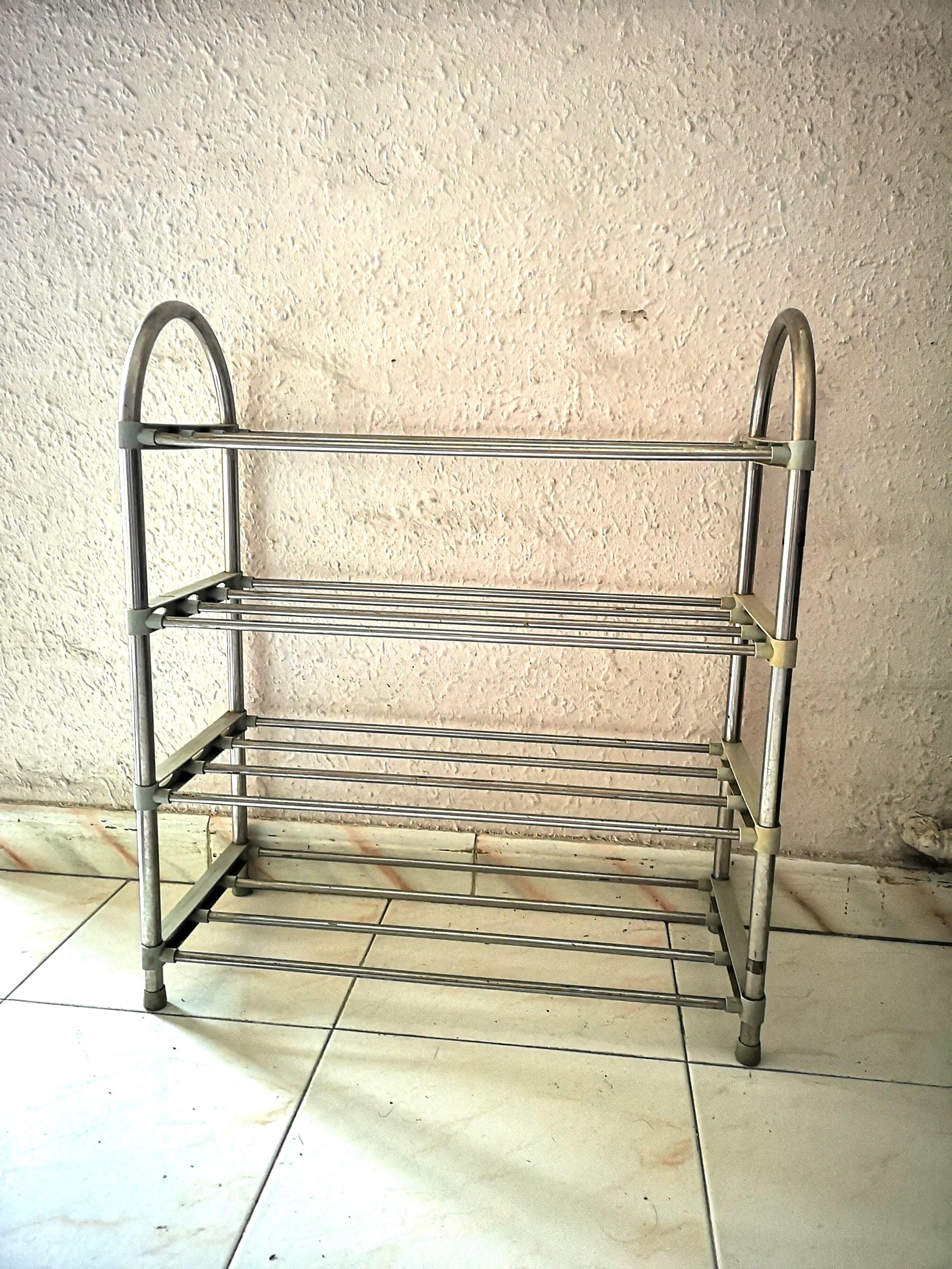 4 tier metal shoe rack on 4 Tier Metal Shoe Rack Furniture Shelves Drawers On Carousell