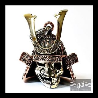 銀革手作 日本 good vibrations 925 純銀 戰國武將 半鬼半骷髏 鬼武士 吊墜64220306462850110