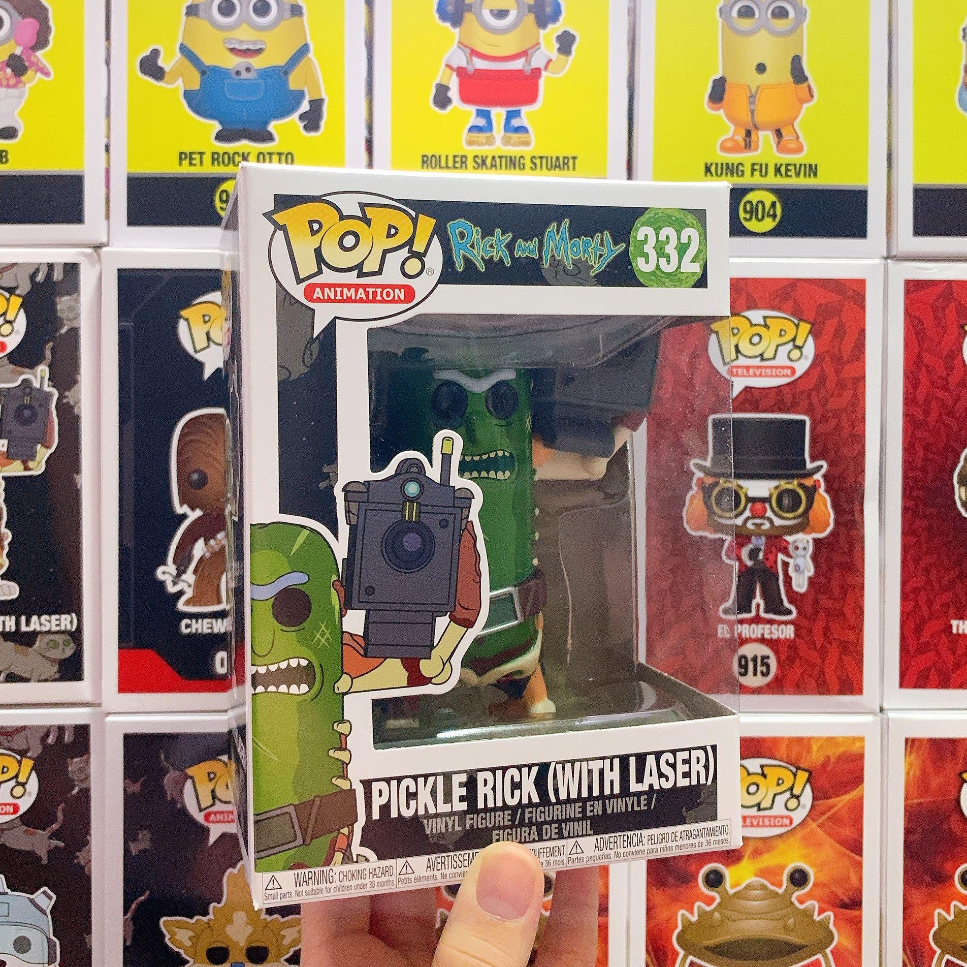 pickle rick with laser funko pop