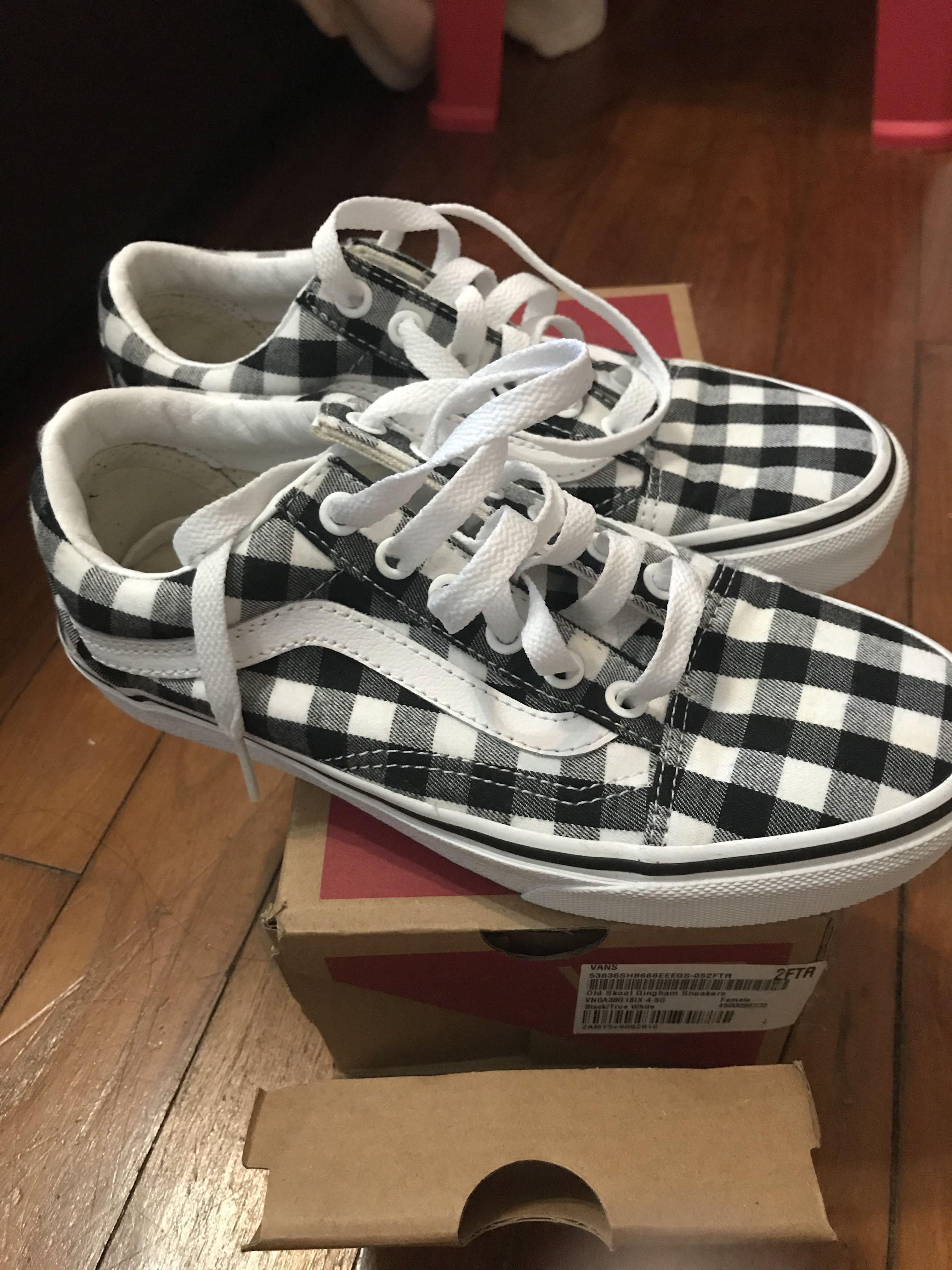 gingham vans old skool