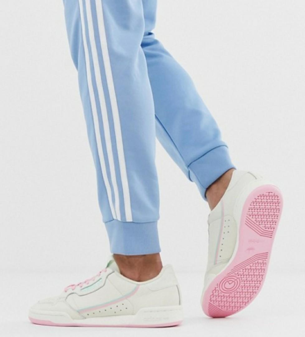 Adidas Originals Continental 80s (Off White/Pink), Women's on Carousell
