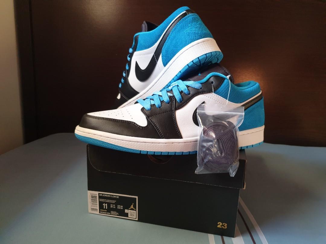 Air Jordan 1 Low Se Laser Blue Men S Fashion Footwear Sneakers On Carousell