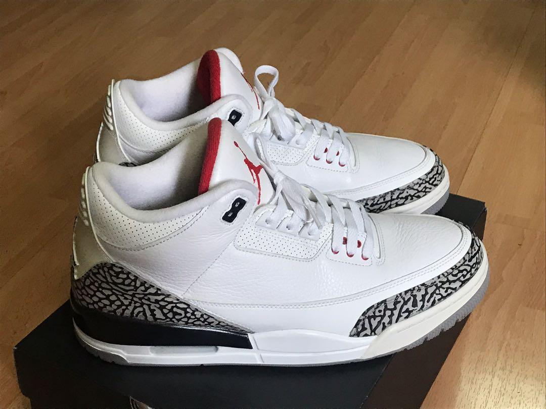 air jordans 3 white cement