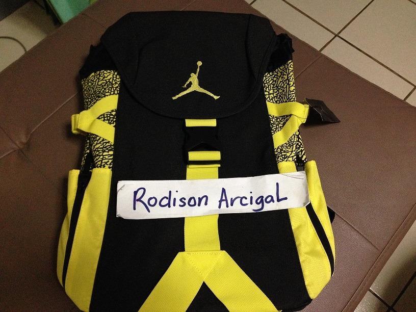Air Jordan Elephant Top Loader Yellow Backpack Brand New Men s