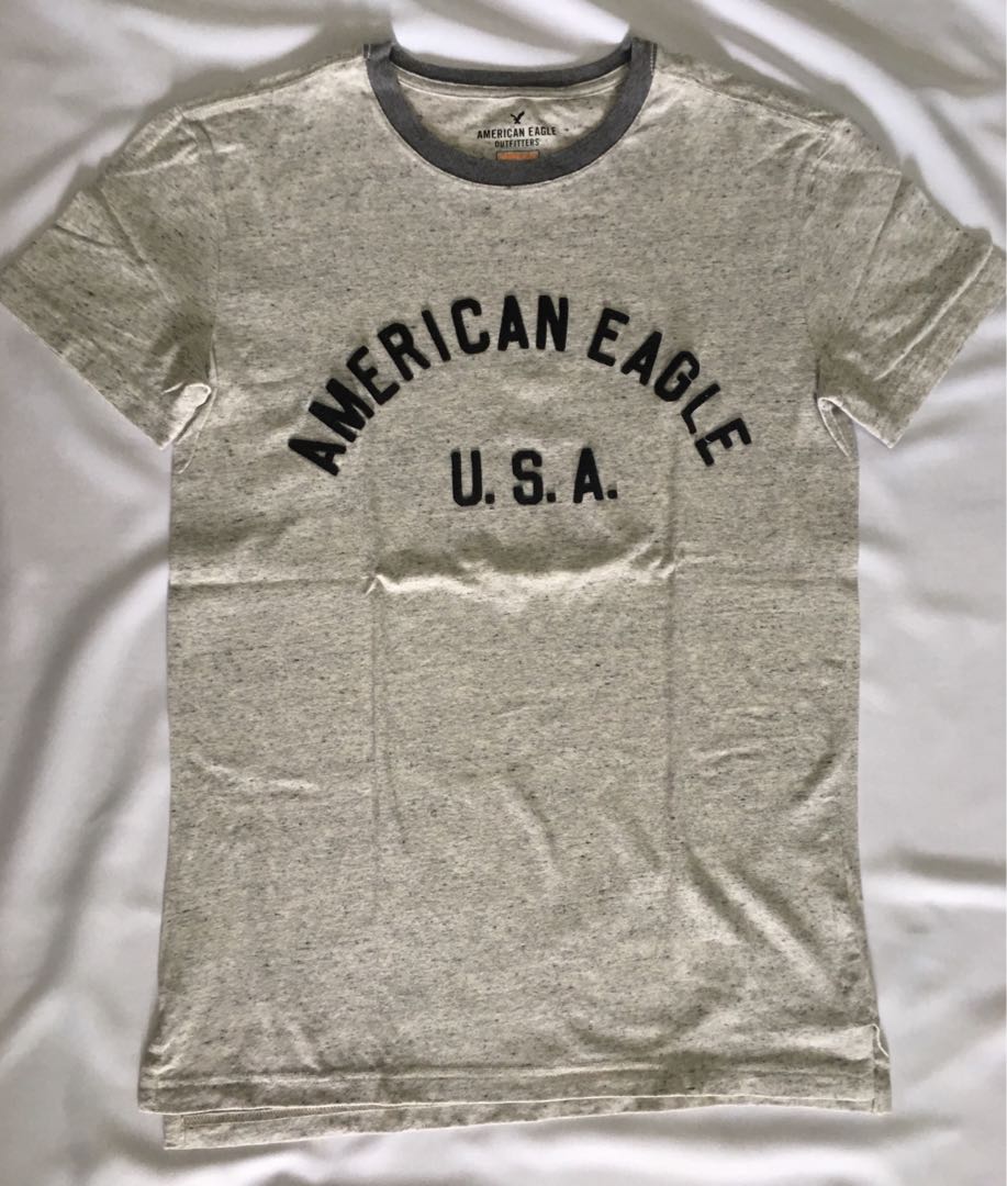 American Eagle Grey Workout Shirt Men S Fashion Clothes Tops On