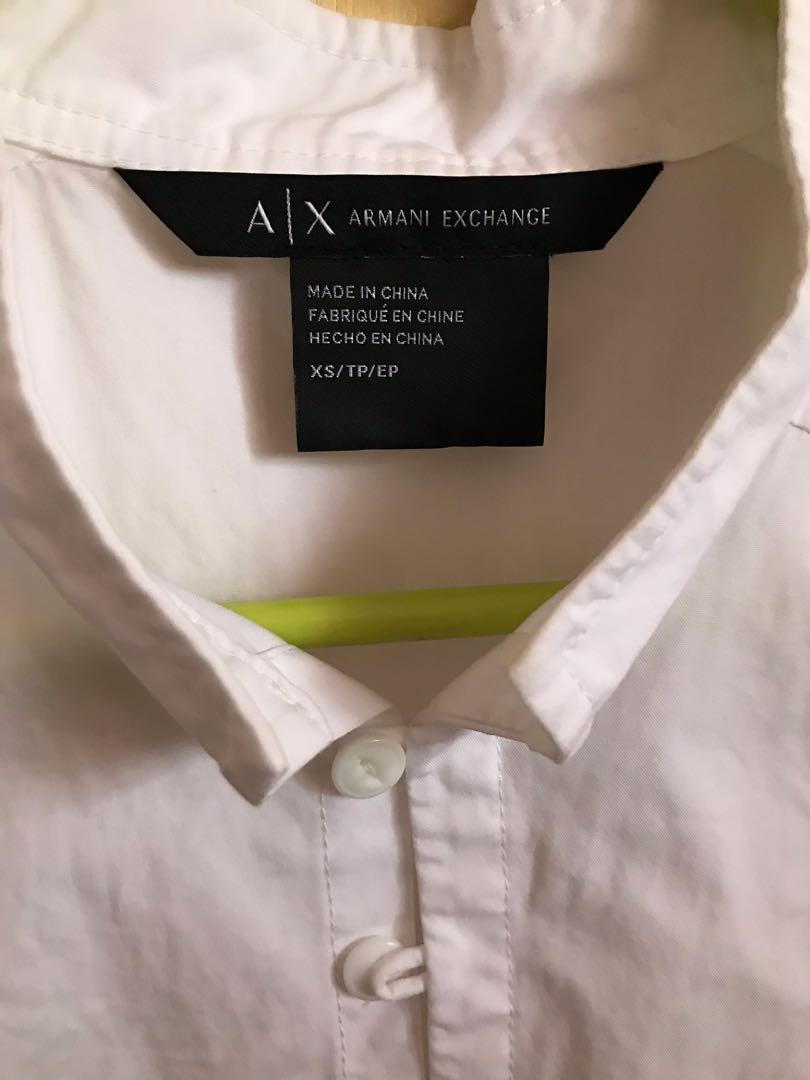 Armani Exchange - White Chinese Collar Sleeveless Top, Women's Fashion,  Tops, Sleeveless on Carousell