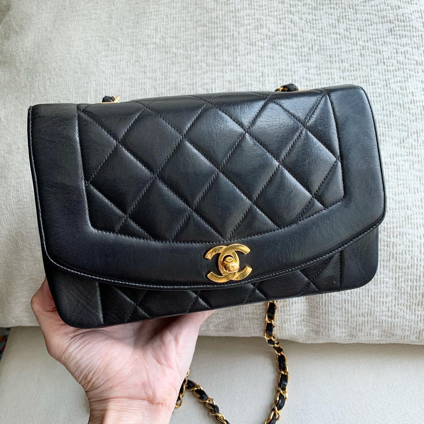 SOLD**AUTHENTIC CHANEL Pink Diana Small 9” Flap Bag, Luxury, Bags & Wallets  on Carousell