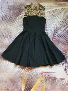 Black Dress with sifon embroidery