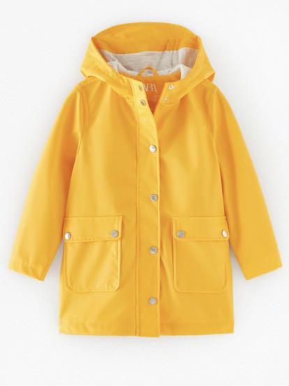zara yellow raincoat