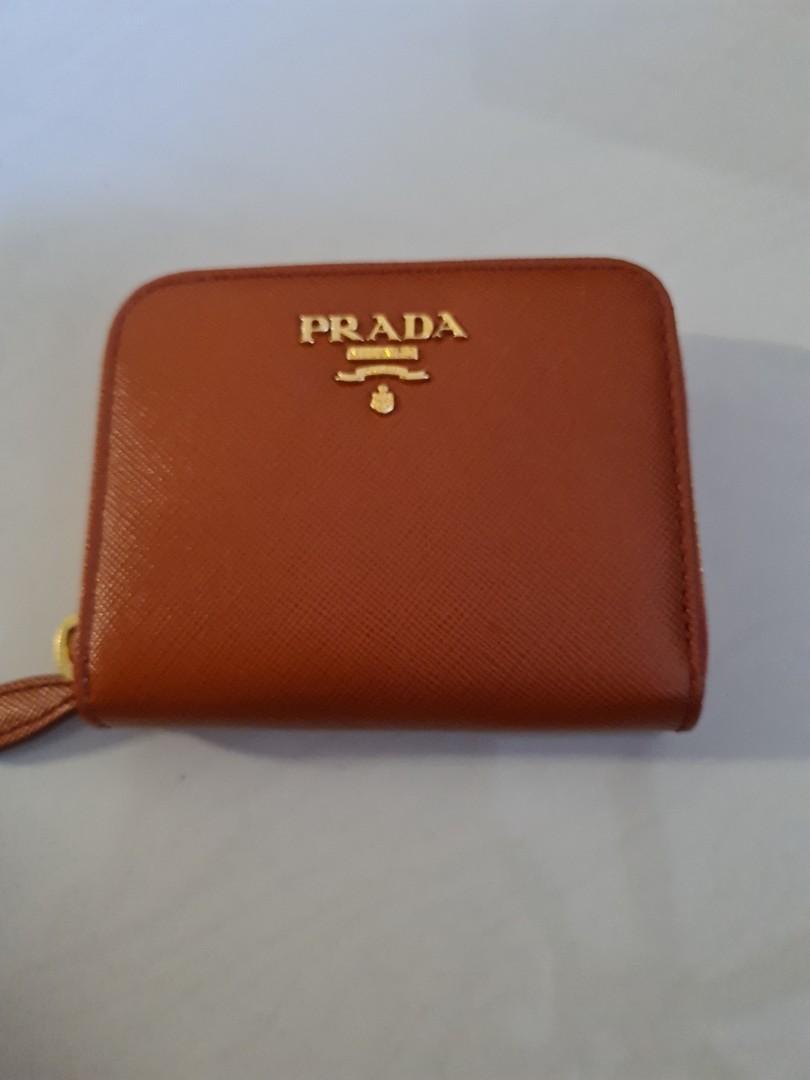 prada saffiano leather coin purse