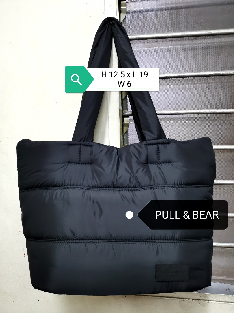 nylon puffer tote bag