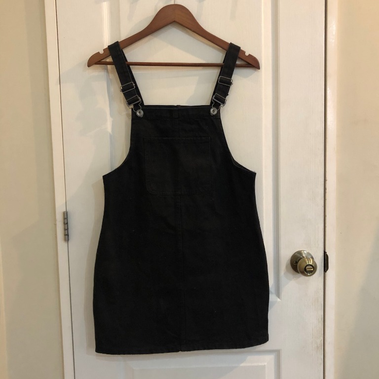 primark black denim dress