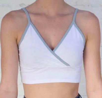 Brandy Melville White Blue Amara Tank Women S Fashion Tops Other Tops On Carousell