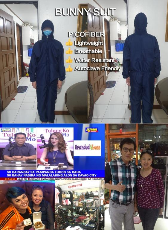 PPE Bunny Suit Lab Gown (Category: Medical Supplies & Tools) located in Manila. Submitted by branded4less. (Listing ID 1016722188, Image 2). Description: We are featured in DZMM Bunny Suit - Free Size - Material: Picofiber good material than microfiber - Lightweight - Breathable - Water Resistant - Autoclave Friendly #ppe #bunnysuit #labgown Contact 0 9 7 5 8 8 5 1 3 3 7 - Branded4less would like to thank our frontliner.