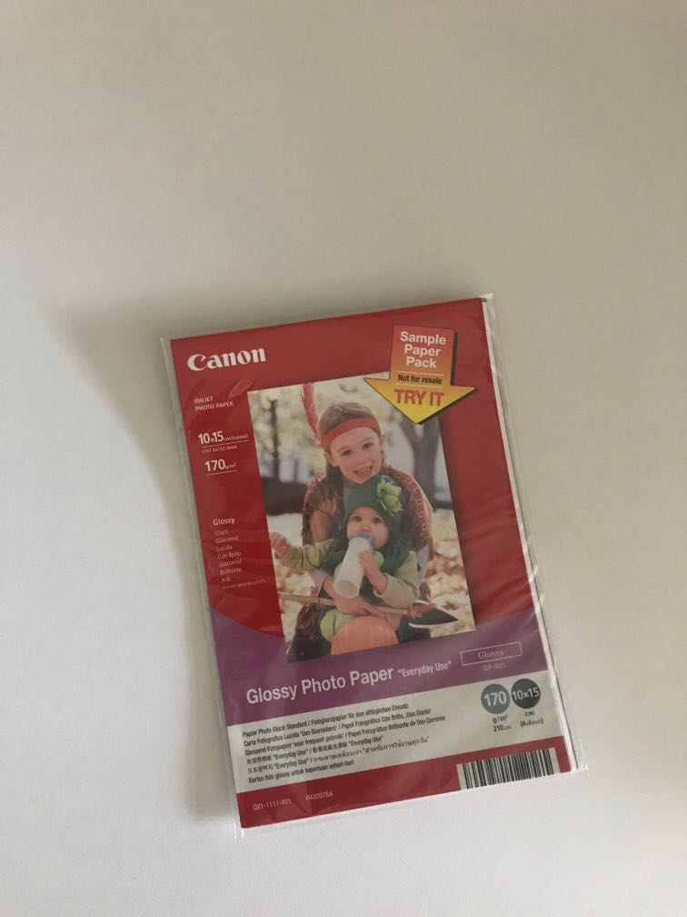 Canon Glossy Photo Paper Sample Pack, Photography, Photography
