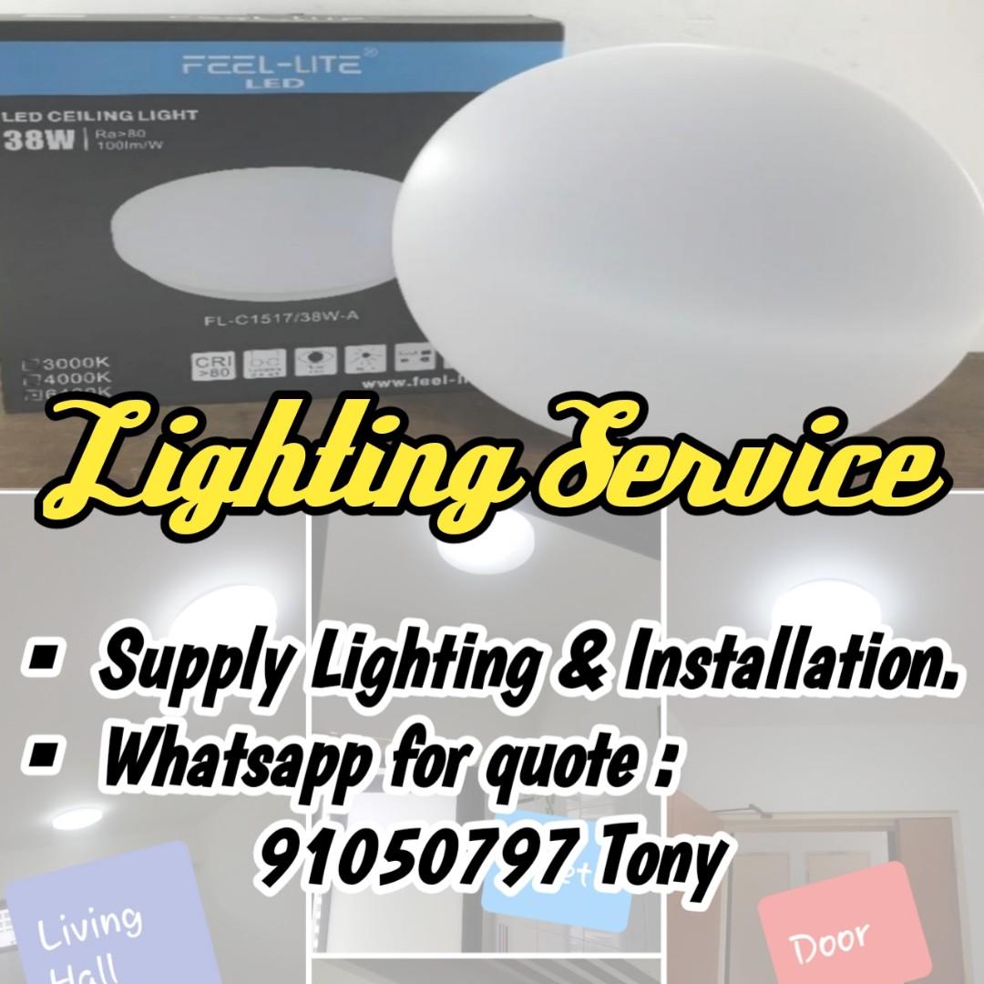 Ceiling Light (Category: Lighting) located in Singapore. Submitted by thetvguy (Listing ID 1016910983, Image 1). Description: We provide you LED Ceiling Lighting with installation. You trust us, we serve you with. Led lighting Warrenty for 1 year, after installing free for 1st month 1 to 1 exchange, for the next 11th month Led light is free, but there is transport labour fee $40. Ask for quote Installation chargers: 1 trip Labour Transport $40, I