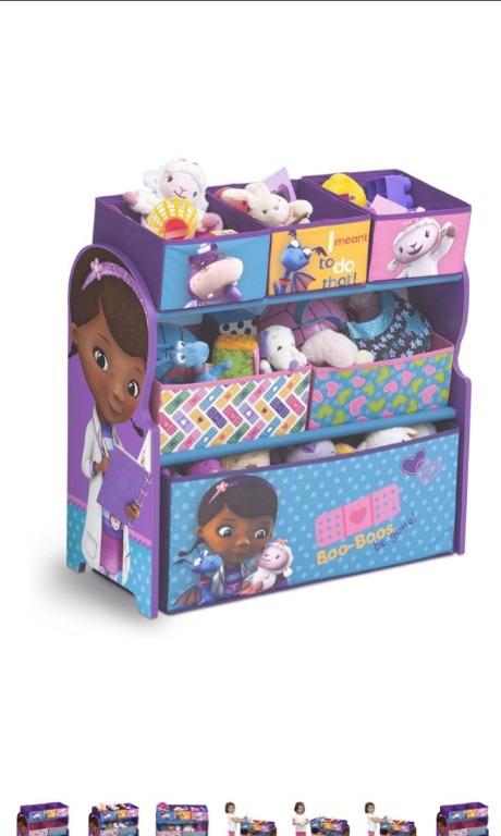 Disney Junior Doc McStuffins Doctor Nurse Wooden Wood Frame Toy Storage Chest Unit Box Delta Children Multi Bin Toy Orga
