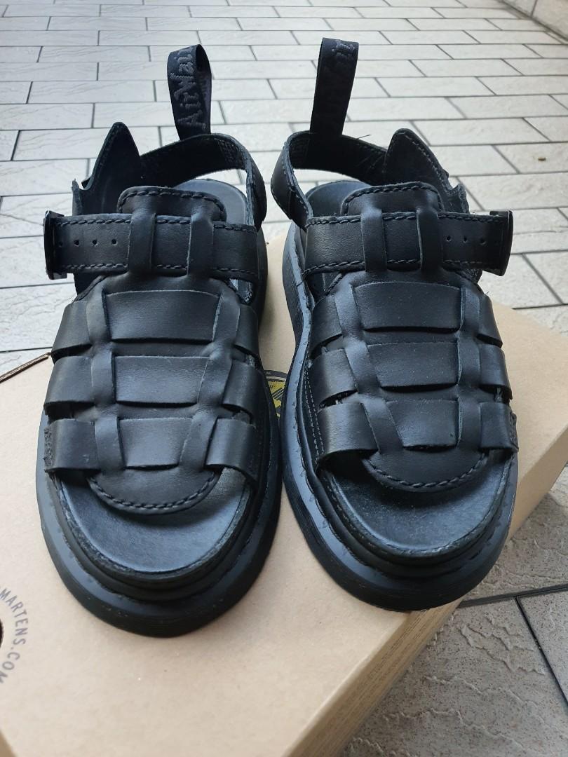 Dr martens 8092 arc sandals in black discount temperley