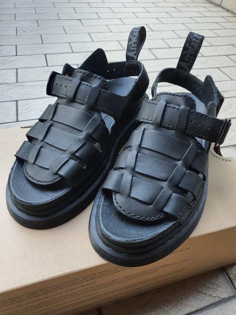 Dr martens 8092 arc sandals in black hot sale temperley