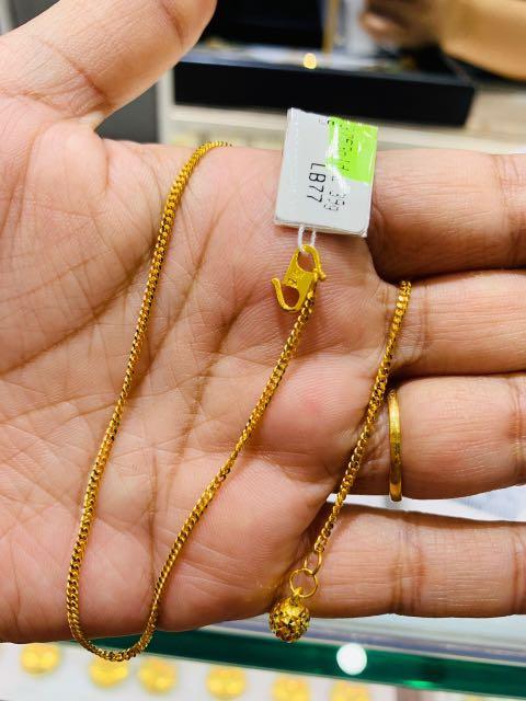 Emas375 Rantai Kaki Mesin Women S Fashion Accessories On Carousell