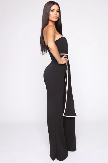 FashionNova Better Now Tube Jumpsuit in Black/White, Women's Fashion,  Dresses & Sets, Jumpsuits on Carousell