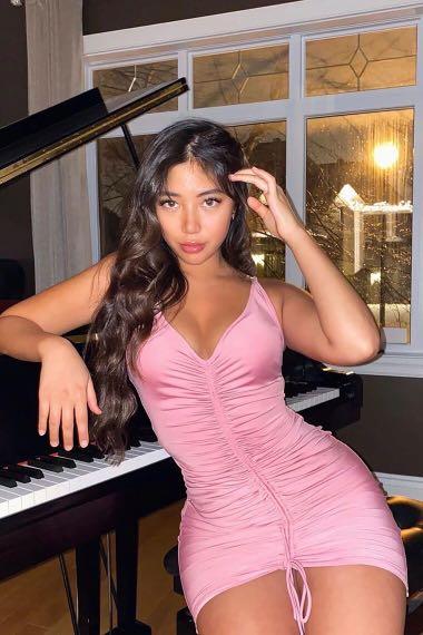 FashionNova Shanghai Ruched Dress Pink