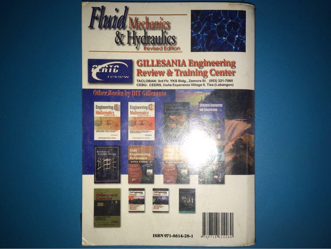 Fluid Mechanics and Hydraulics by Gillesania Revised Edition, Hobbies ...