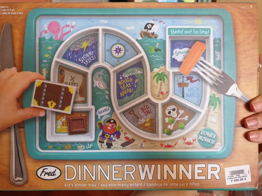 Fred Dinner Winner (Category: Weaning & Toddler Feeding) located in Quezon City. Submitted by rslrsl (Listing ID 1016834515, Image 1). Description: EAT, PLAY, WIN Dinner Winner makes food fun! The goal is to get to the finish line, where a special covered treat awaits, so even fussy eaters will clean their plate! Dinner Winner is molded from 100% virgin melamine, food-safe and dishwasher-safe. https://www.genuinefred.com/5132157-dinner-winner Bra