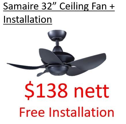 Free Installation Samaire 32 Ceiling Fan Sa325 Furniture Others On Carousell