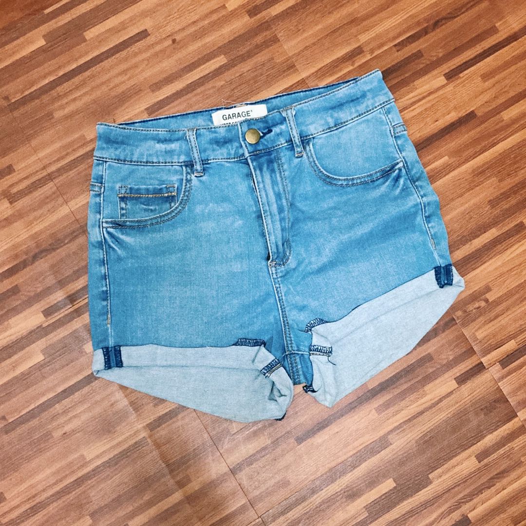 garage denim shorts