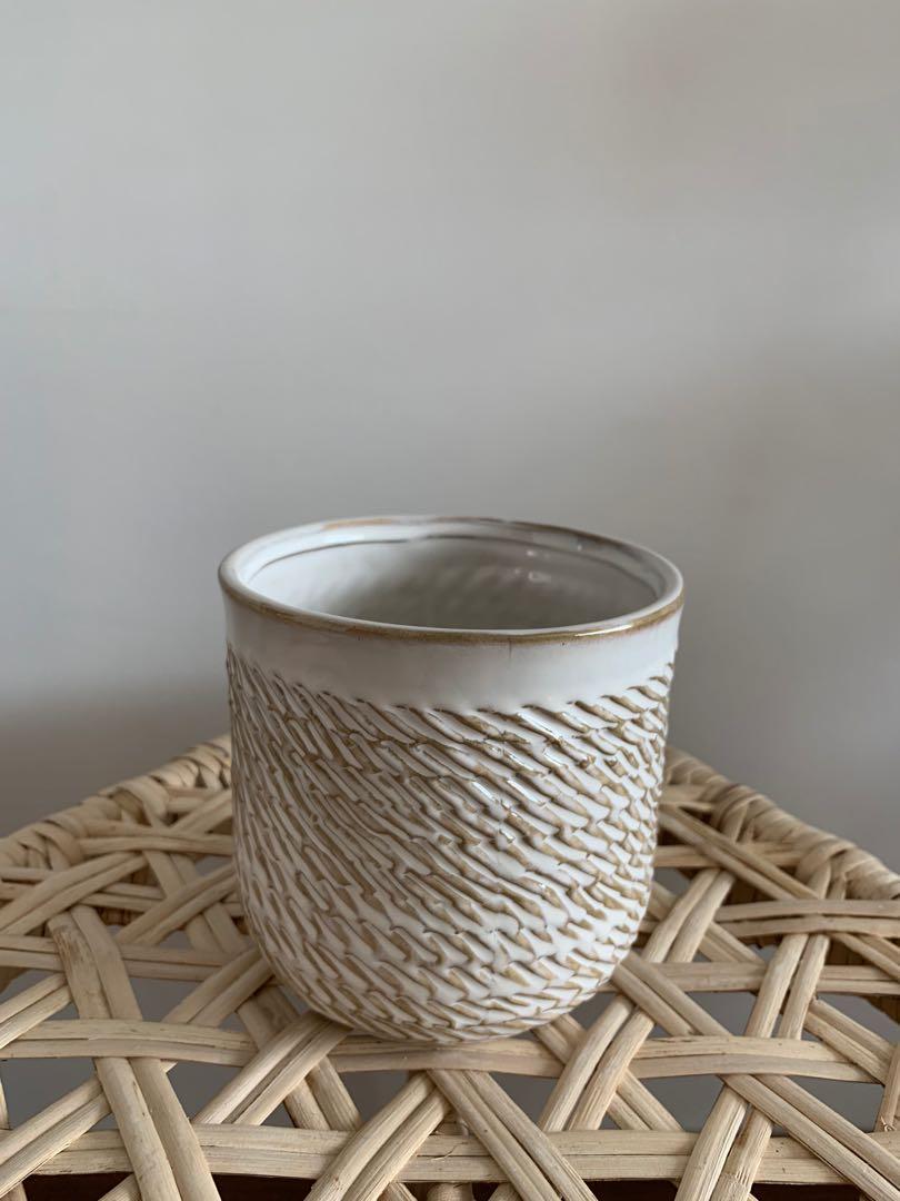 Glazed textures ceramic pot, Furniture & Home Living, Gardening, Pots ...