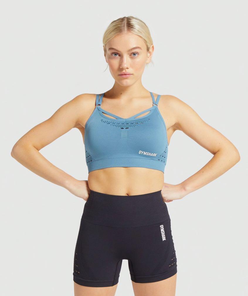 Brand New GYMSHARK ENERGY SEAMLESS LOOSE TANK IN BLUE STONE - XS, S, Women's  Fashion, Activewear on Carousell