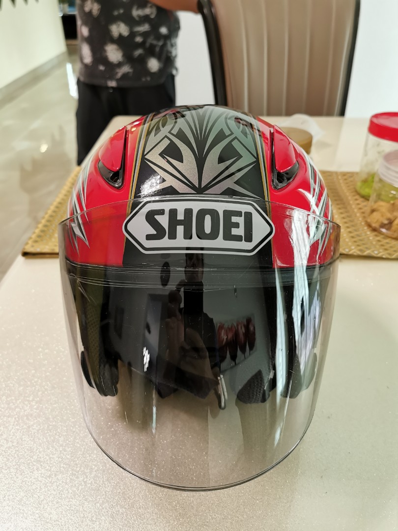 Helmet Shoei J Stream Polaris Merah Auto Accessories On Carousell