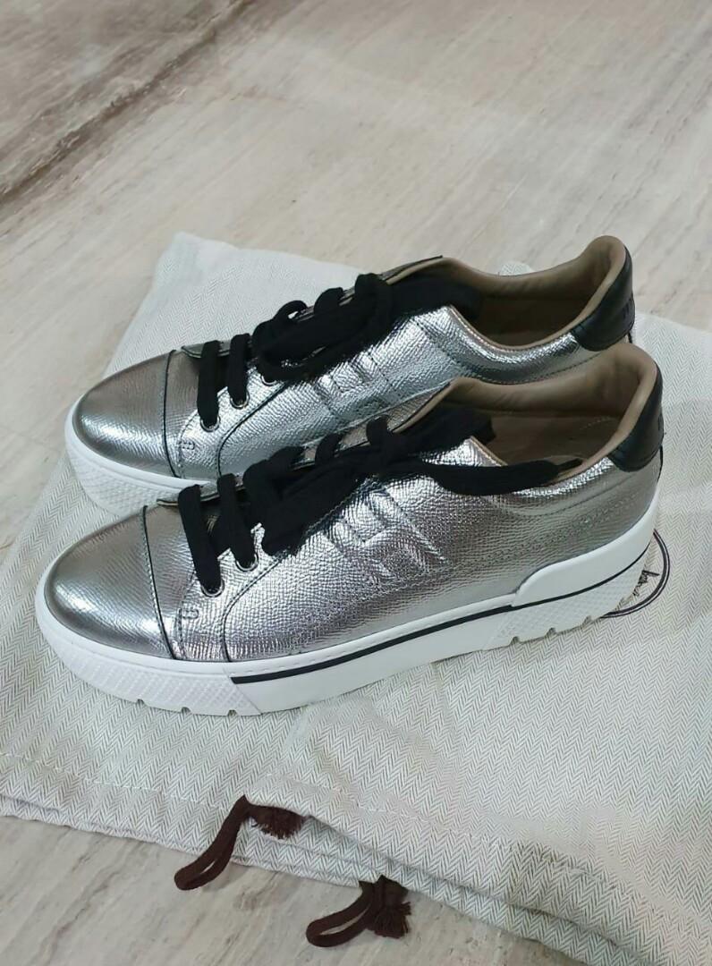hermes silver sneakers