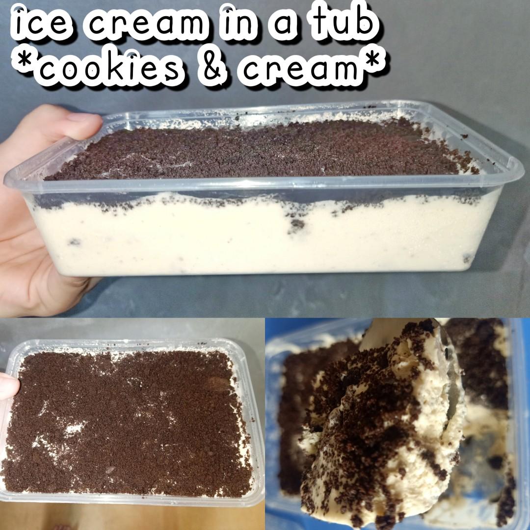 Ice Cream Cake In A Tub, Food & Drinks, Homemade Bakes on Carousell