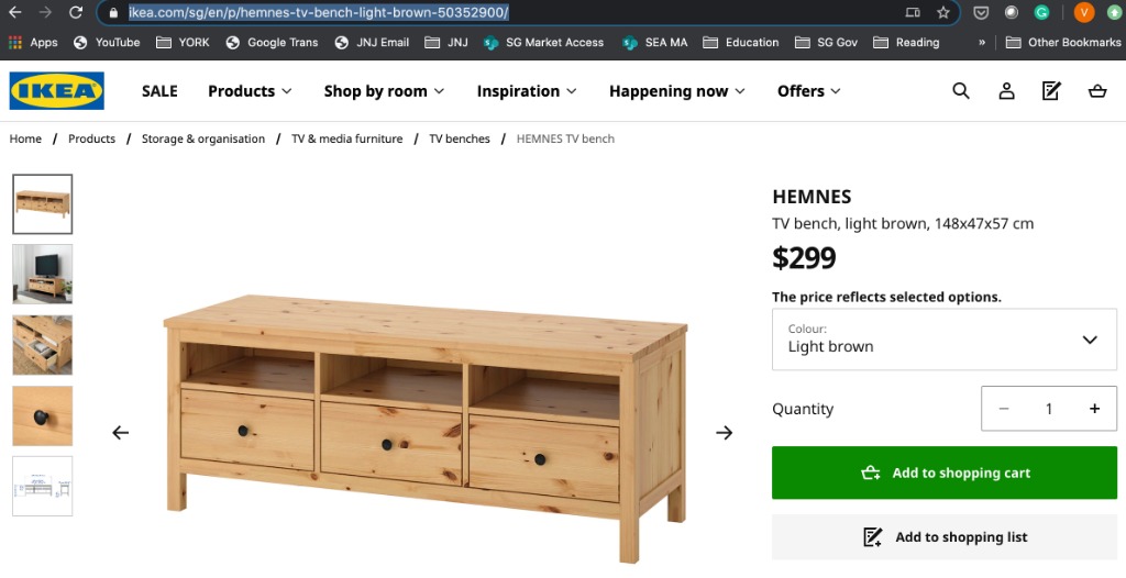 Ikea Hemmes Solid Wood Tv Console Bought In 2019 Furniture Others On Carousell Open compartments for your dvd player, etc. carousell