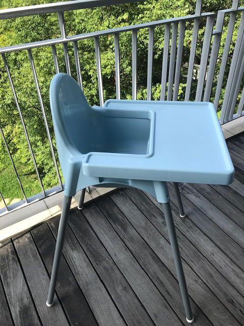 ikea high chair blue