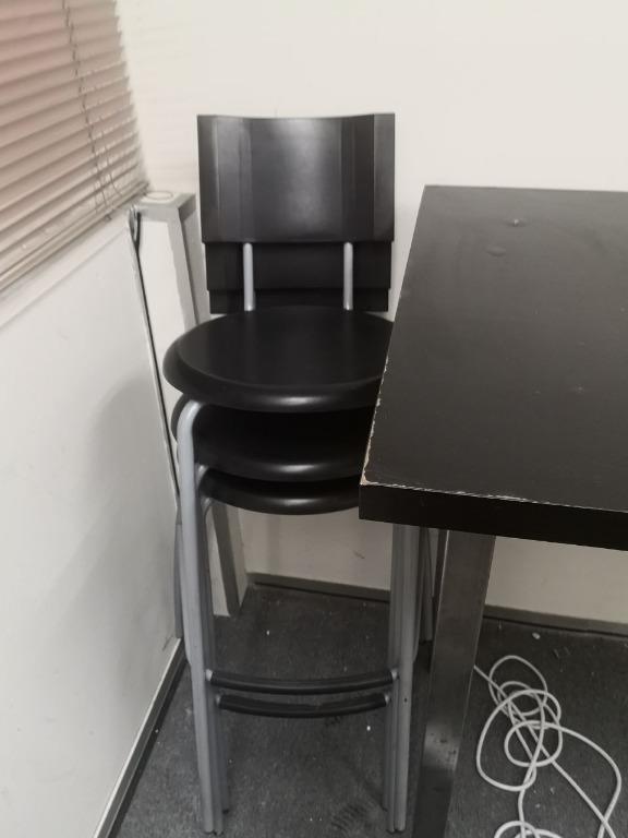 IKEA HIGH TABLE 50 4 CHAIR SET, Furniture & Home Living, Furniture