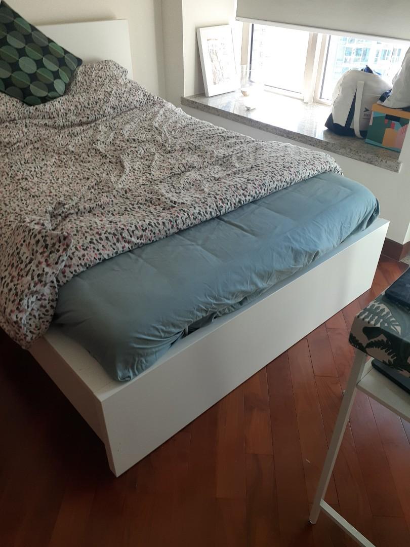 Malm ottoman sales bed double