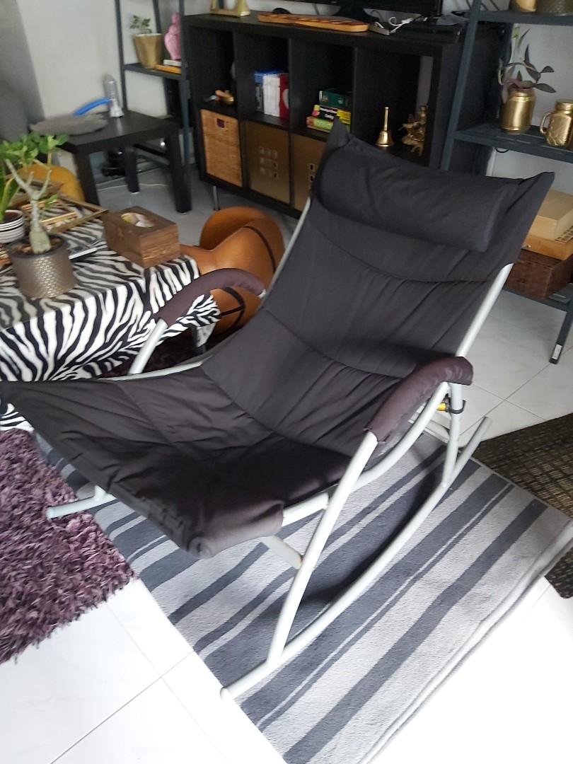 Ikea Table Rocking IKEA Reclined Rocking Armchair, Furniture, Tables & Chairs on Carousell