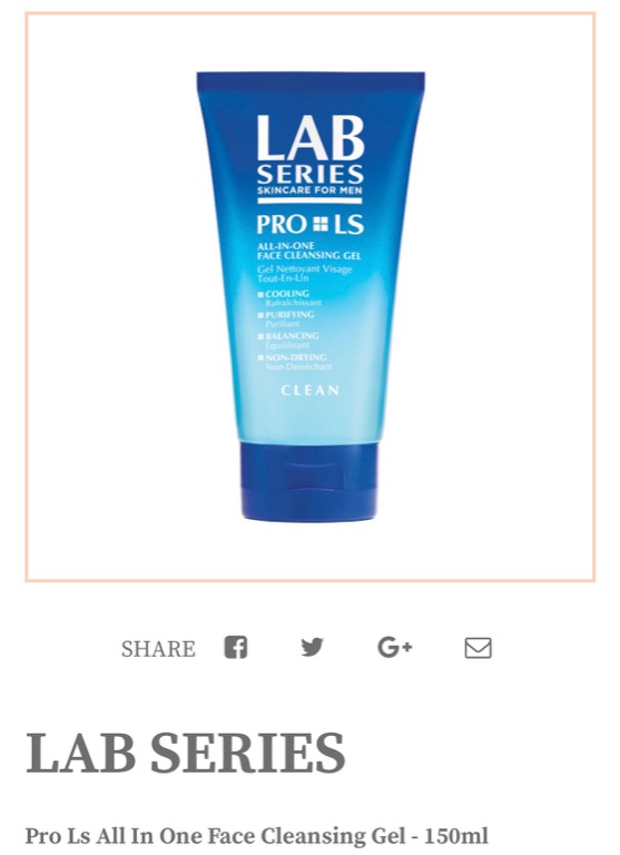 Lab Series Pro Ls All In One Face Cleansing Gel Beauty Personal Care Men S Grooming On Carousell