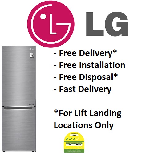 LG GBB3449PZ 341L PLATINUM SILVER BOTTOM FREEZER INVERTER REFRIGERATOR, TV & Home Appliances