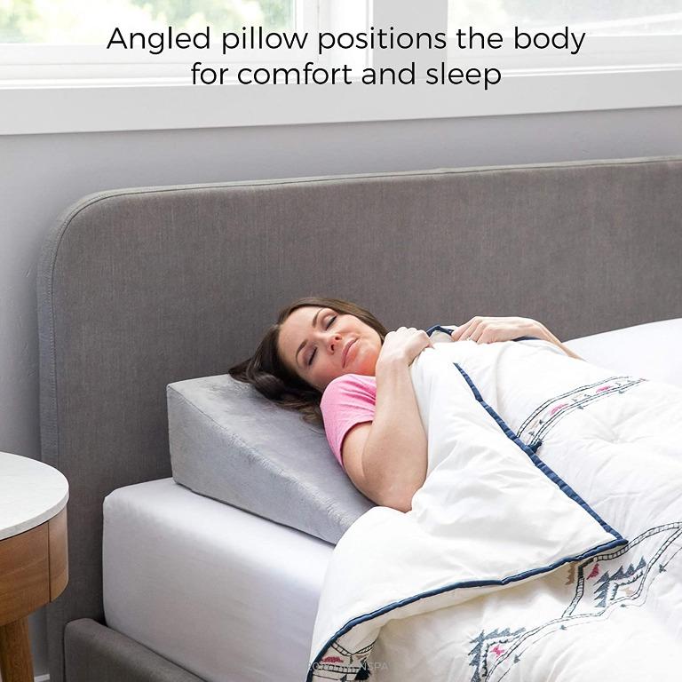 Linenspa Bed Wedge Pillow Hypoallergenic Support and Elevate Upper Body