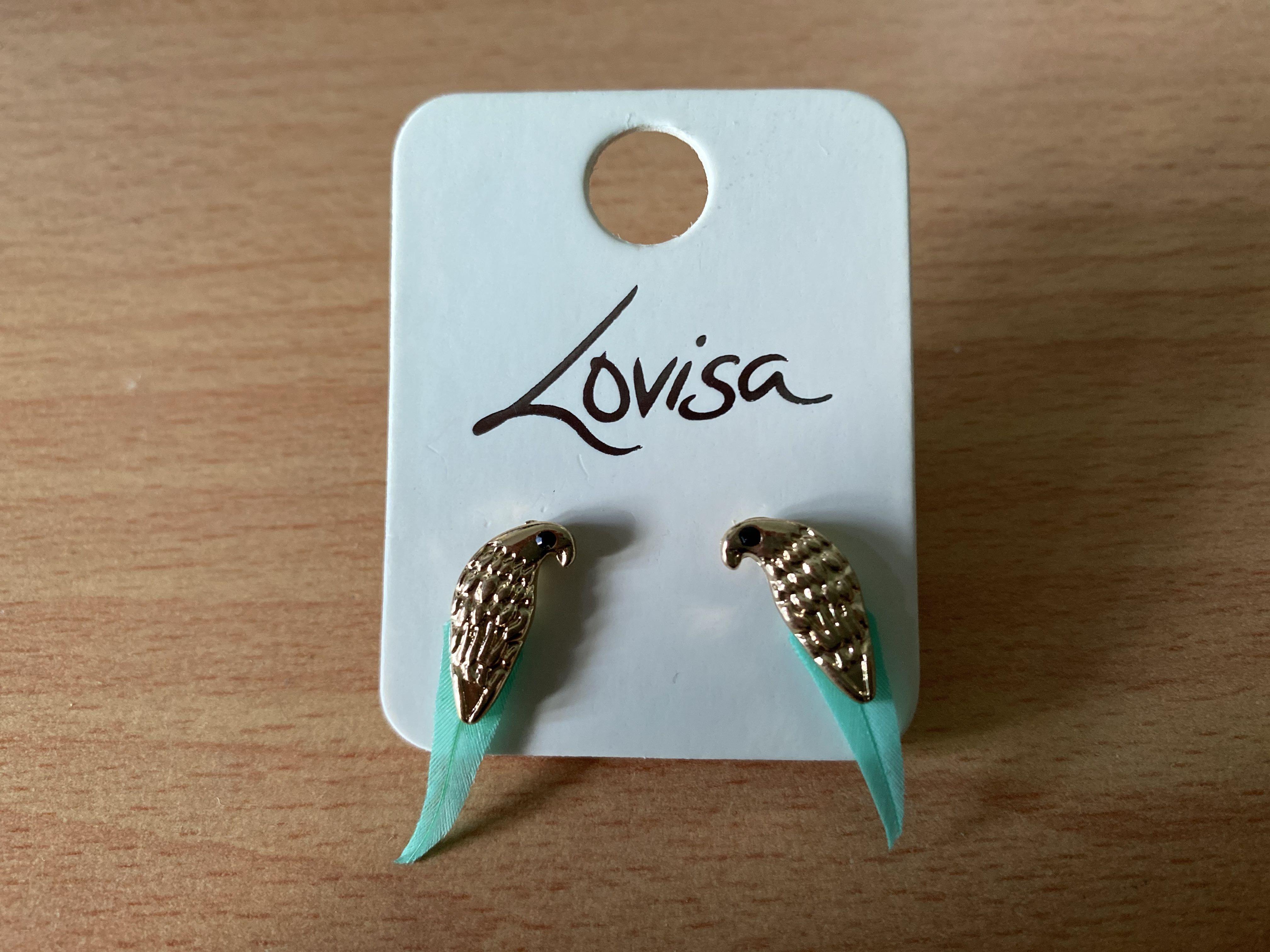 Lovisa green bird earrings