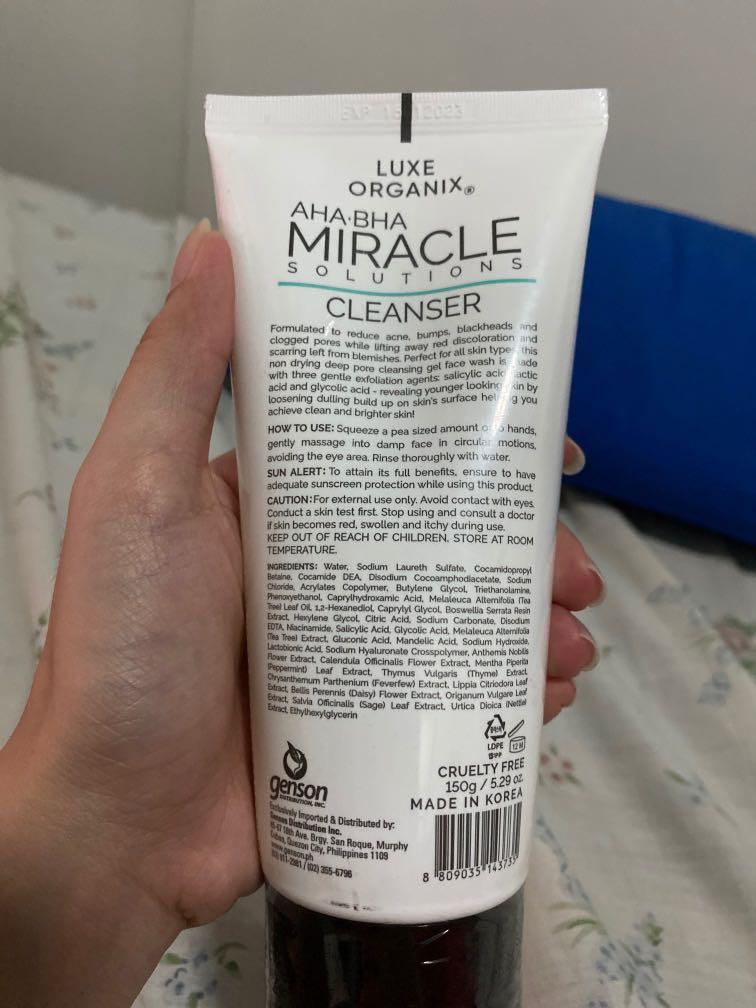 LUXE ORGANIX, Luxe Organix Miracle Solutions Acne Derm + Gel Cleanser 150g