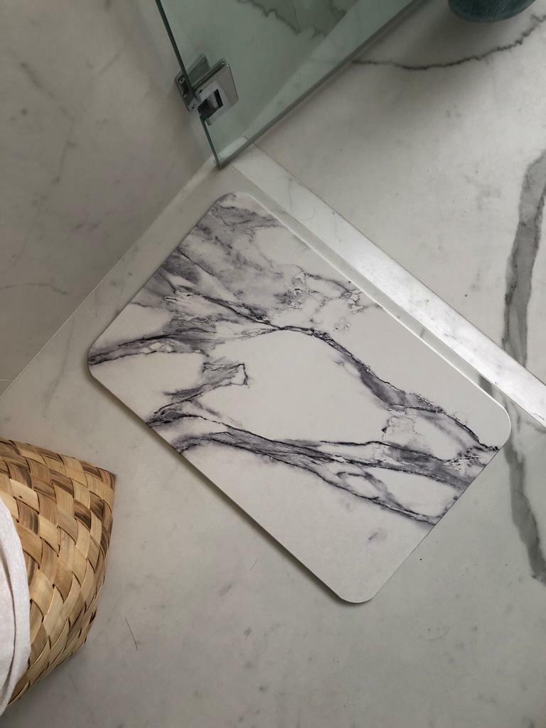Marble Design Diatomite Bath Mat, Beauty & Personal Care, Bath & Body