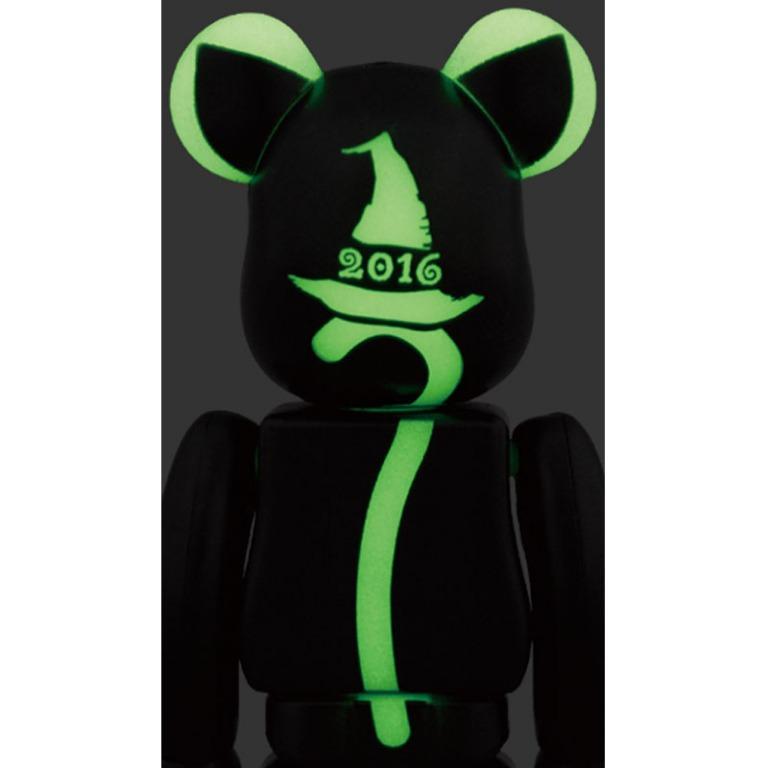 Medicom Be@rbrick Bearbrick Happy Halloween 2016 Black Cat [Green