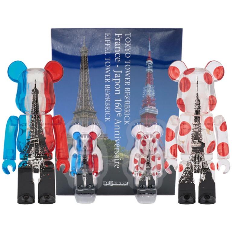 Medicom Be@rbrick Bearbrick Tokyo Tower + Eiffel Tower 100% Twin